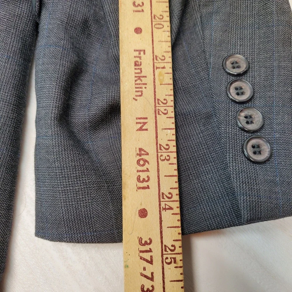 Bios Le Collezioni Mens 44S Charcoal Grey Wool Cashmere Blazer Quiet Luxury Prof